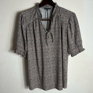 Adrianna Papell Black and White Blouse